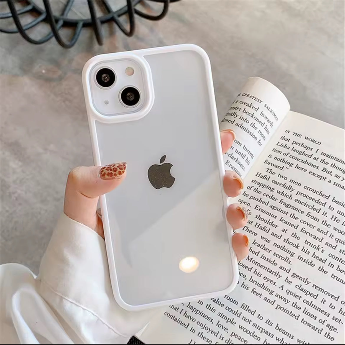 Coque iPhone transparente blanc